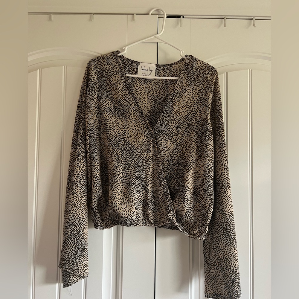 Sadie and Sage Cheetah Print Blouse